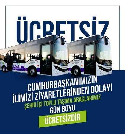 Urfa'da otobüsler ücretsiz olacak!